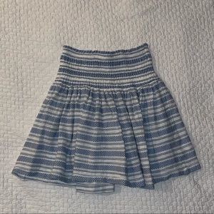 J Crew Blue and White Striped Skirt